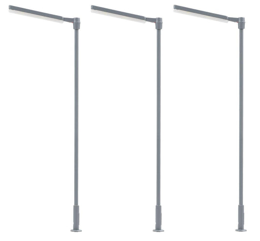 Faller LED Straight Arm Street Light Cool White 95mm (3) FA180121 HO Gauge