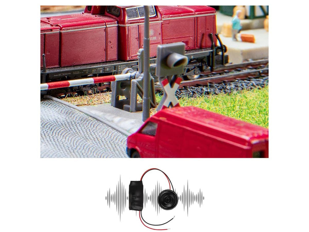 Faller FA180259 Railway Crossing with Bell Mini Sound Effect HO Gauge