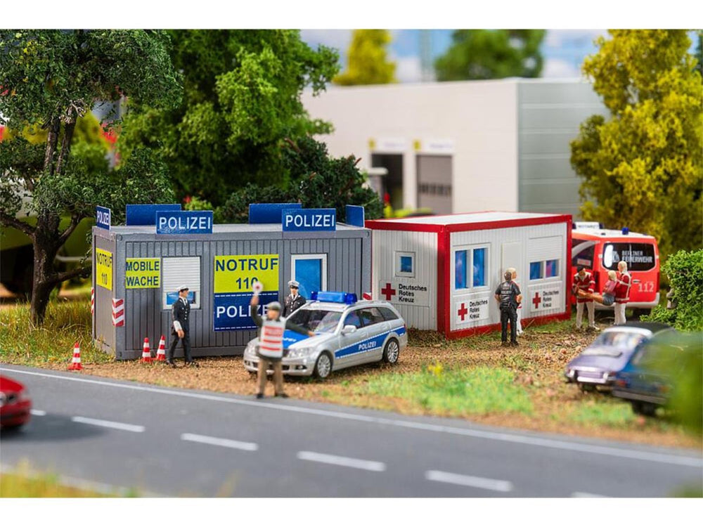 Faller FA180338 Police & DRK Office Mobile Offices Kit VI HO Gauge