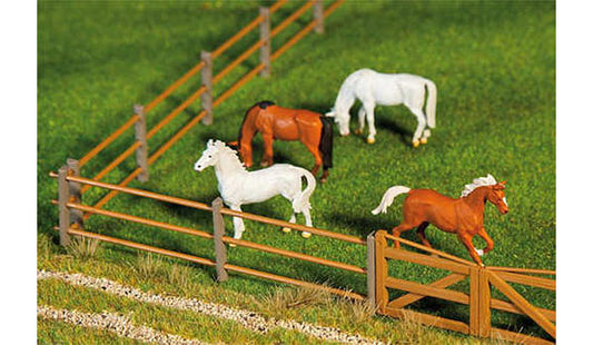 FALLER Three Bar Paddock Fencing Model Kit 876mm II HO Gauge 180430
