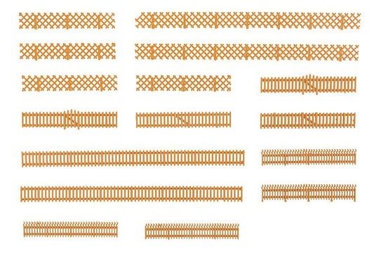 Faller 180860  Garden Fences (3) Kit III