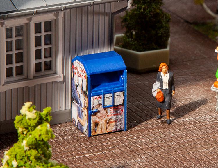 Faller Clothes Recycling Container Kit VI FA180992 HO Gauge