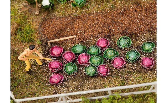 FALLER White Cabbages (10) & Red Cabbages (10) HO Gauge Scenics 181263