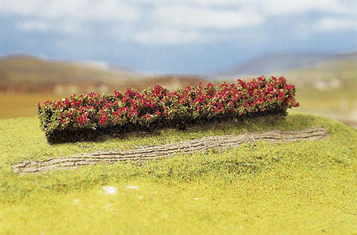 FALLER Red Blooming Premium Hedges 160x25x20mm (3) HO Gauge Scenics 181352