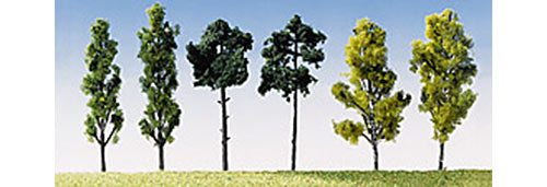 FALLER Assorted Trees 60mm (6) HO Gauge Scenics 181488