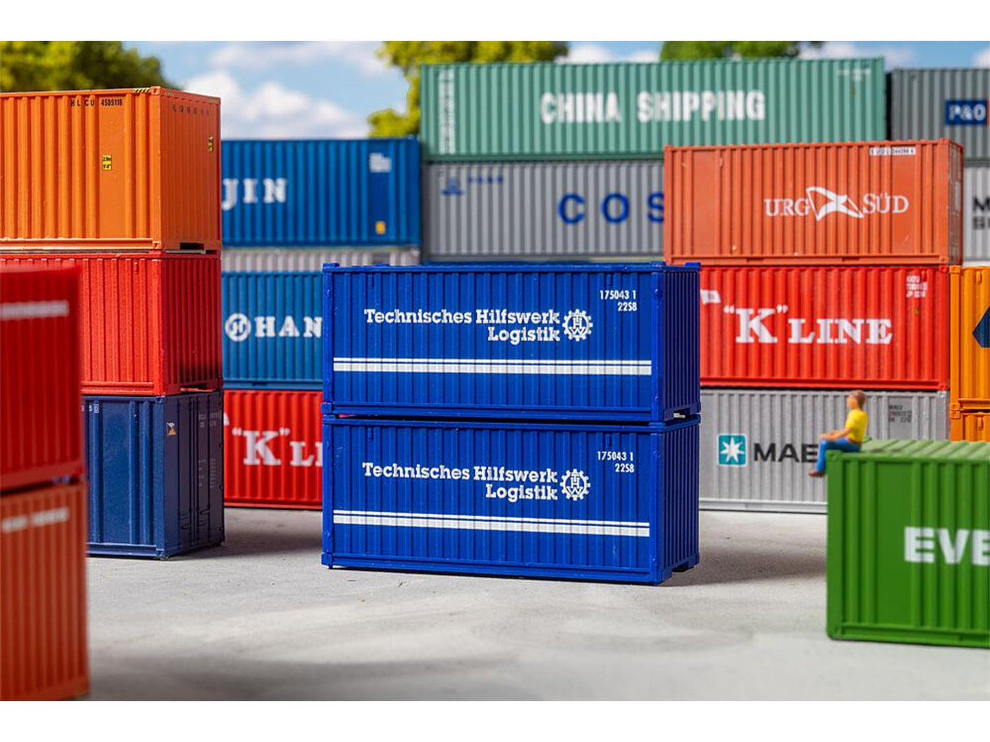 Faller FA182005 20' Container (Set of 2) THW VI HO Gauge