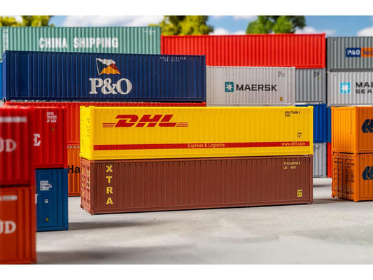 Faller FA182056 40' Container (Set of 2) DHL & XTRA IV HO Gauge
