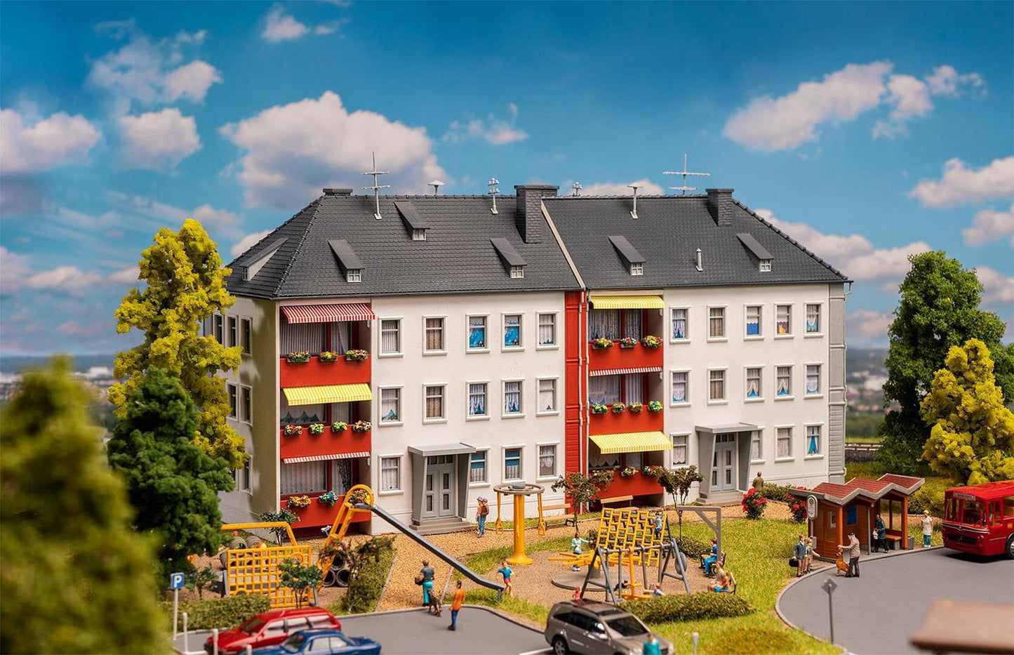 Faller Residential Complex Kit Set V FA190084 HO Gauge