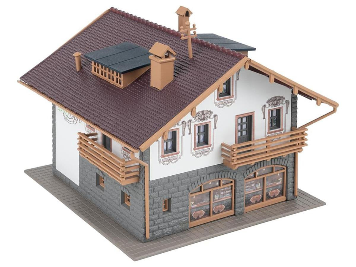 Faller FA191836 Alpine House w/Cafe Model of the Month Kit IV HO Gauge