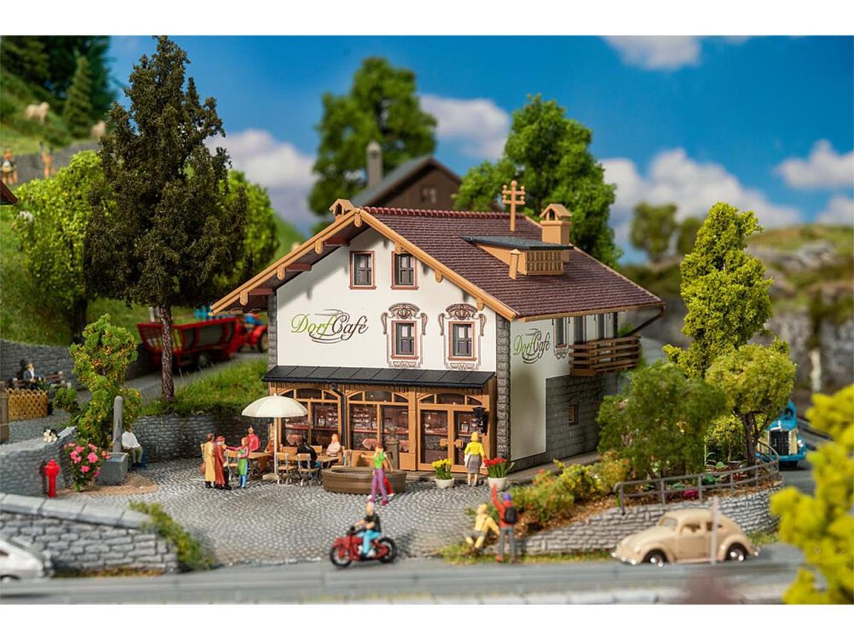 Faller FA191836 Alpine House w/Cafe Model of the Month Kit IV HO Gauge