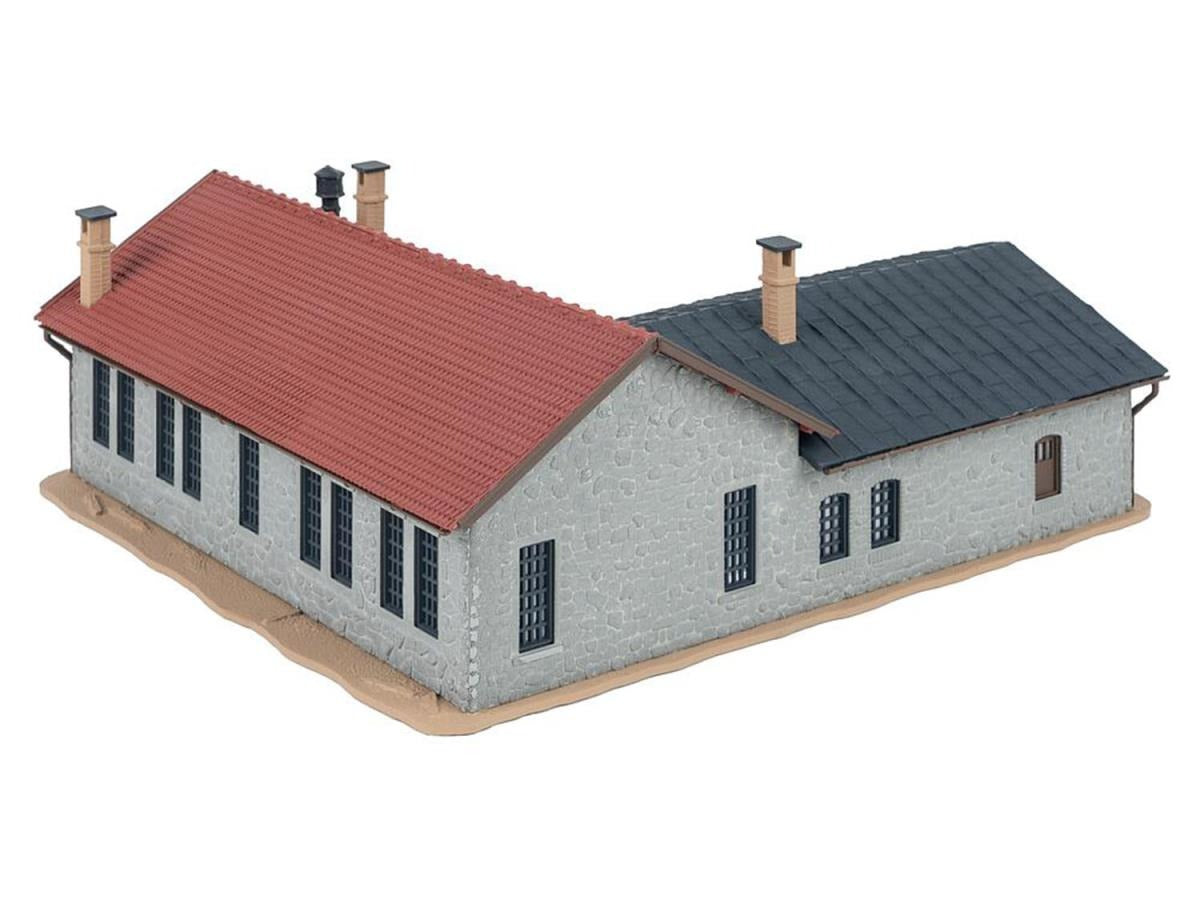 Faller FA222106 Locomotive Shed (2 Road) w/Workshop Kit II N Gauge