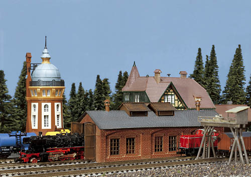 Faller Single Road Engine Shed Building Kit I N Gauge 222141