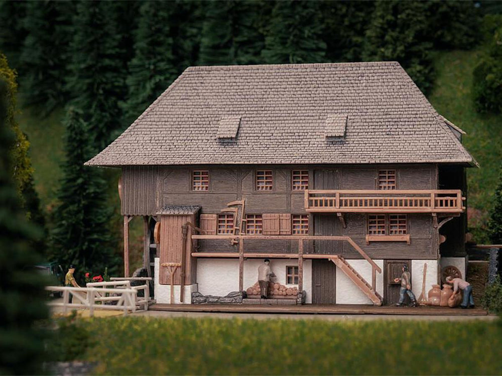 Faller Black Forest Flour Mill w/Figure Anniversary Kit I N Gauge 232012