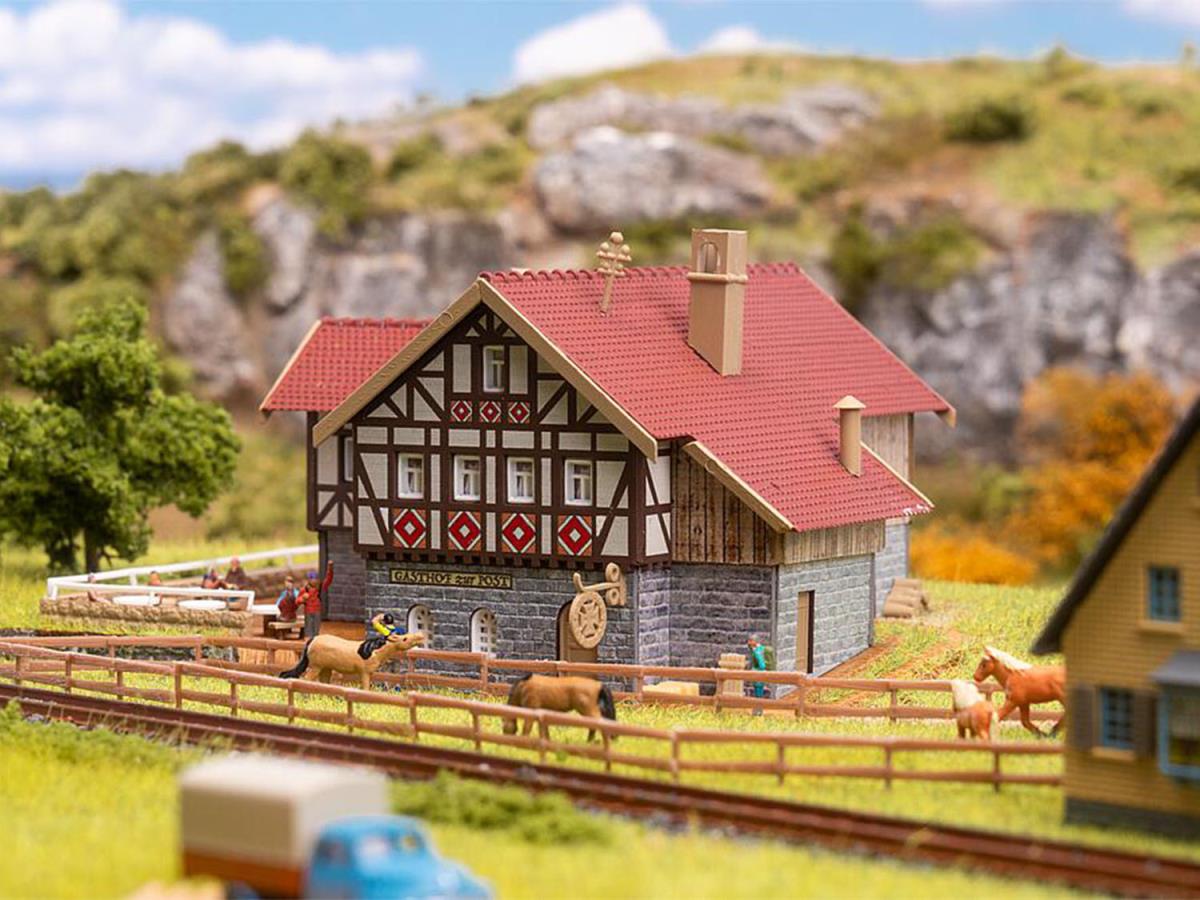 Faller Zur Post Inn w/Beer Garden Kit III N Gauge 232138