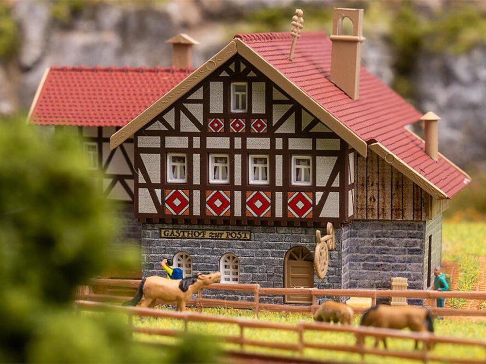 Faller Zur Post Inn w/Beer Garden Kit III N Gauge 232138