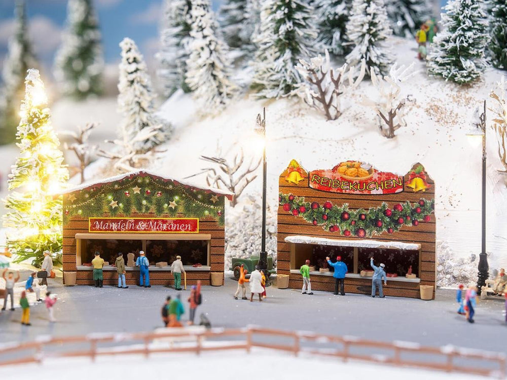 Faller FA272020 Christmas Market Stalls (2) Kit N Gauge