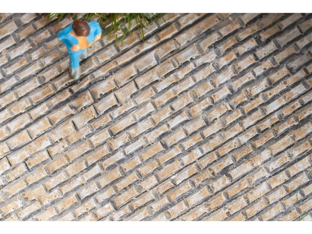 Faller FA272314 Mottled Grey Cobblestones Premium Road Film N Gauge