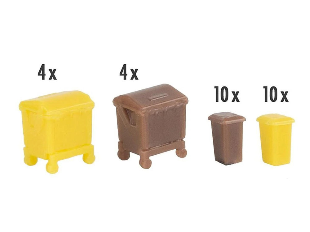 Faller FA272926 Wheelie Bins (20 & 8) Kit IV N Gauge