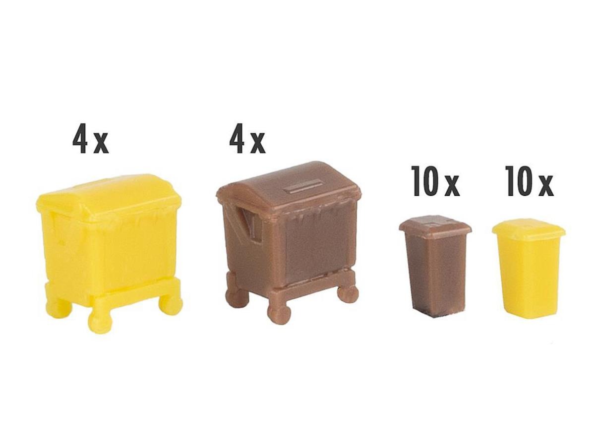 Faller FA272926 Wheelie Bins (20 & 8) Kit IV N Gauge
