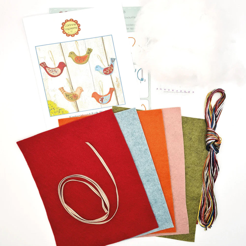 Corinne Lapierre Folk Birds Felt Craft Kit