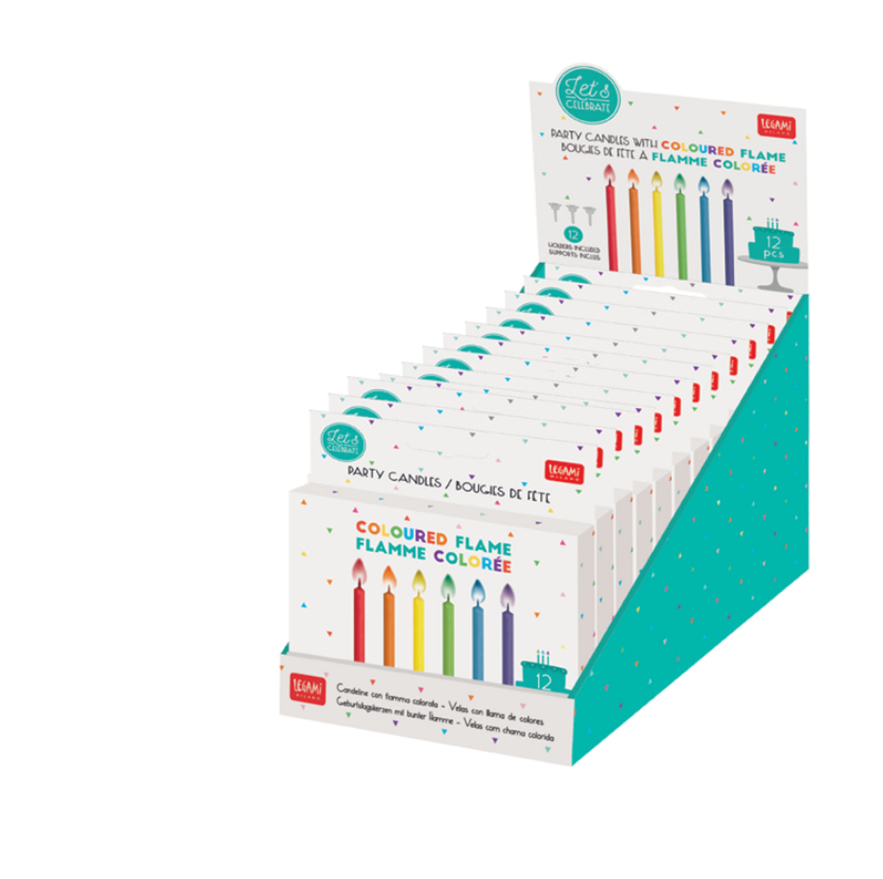 Legami Coloured Flame Birthday Party Candles