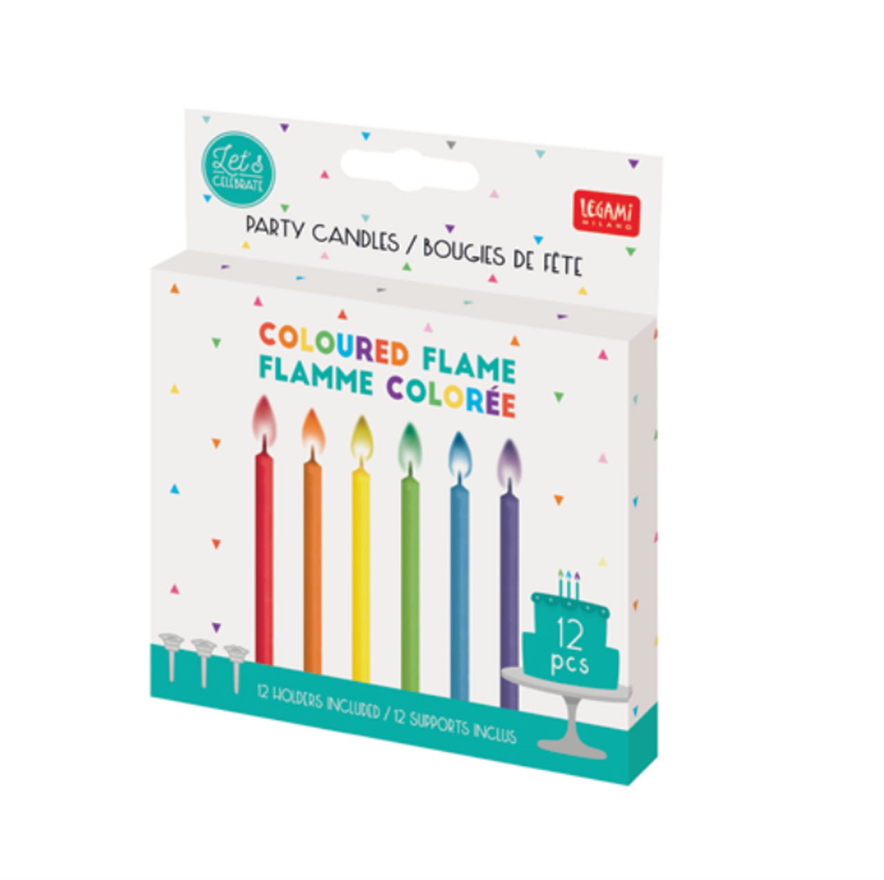 Legami Coloured Flame Birthday Party Candles