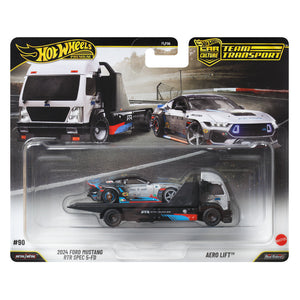 Hot Wheels Team Transport 2024 Ford Mustang RTR 5-FD w/Aero Lift Mattel JHX92