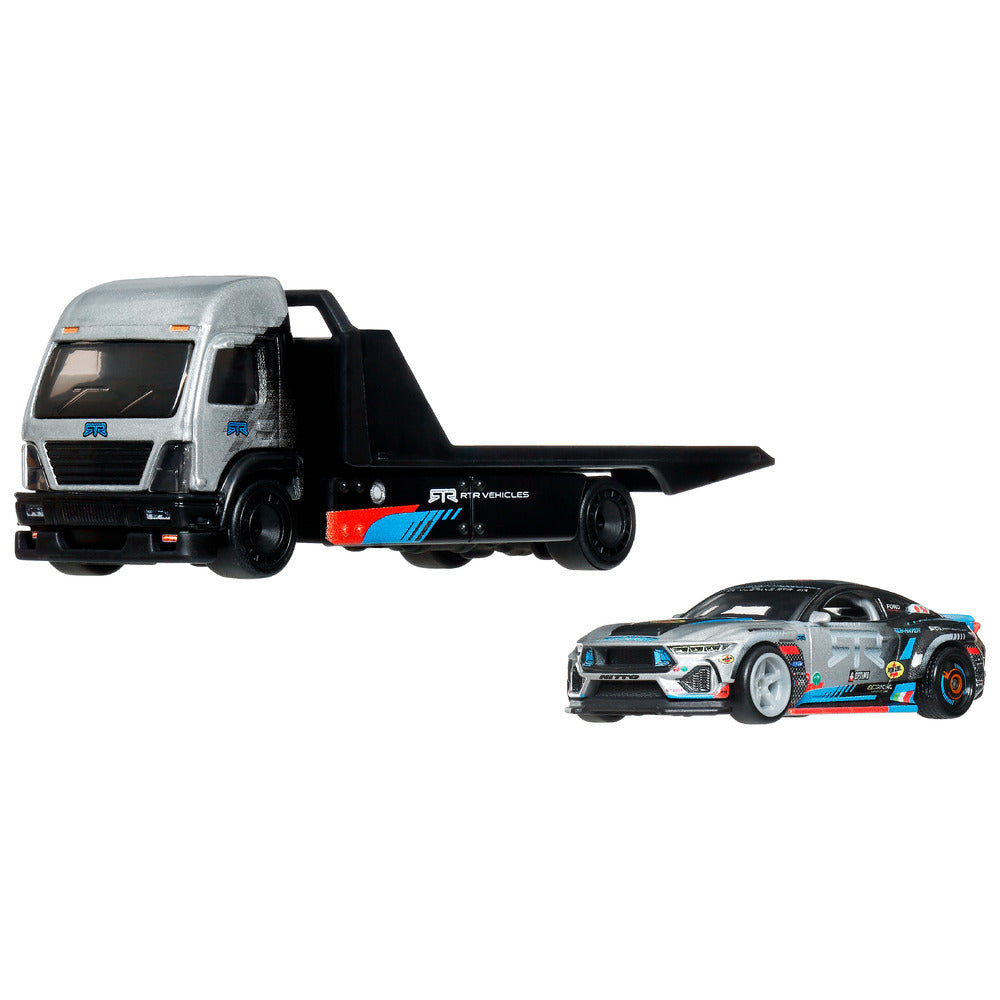 Hot Wheels Team Transport 2024 Ford Mustang RTR 5-FD w/Aero Lift Mattel JHX92