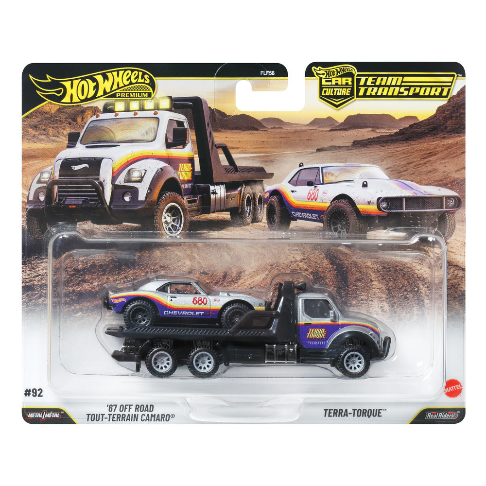 Hot Wheels Premium Team Transport Off Road Murica Flat Bed Age 3+ Mattel JHX93