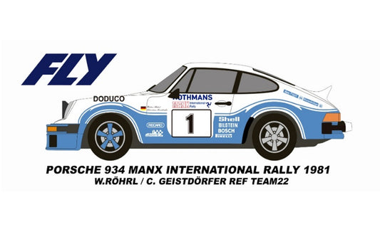 Fly Car Model Porsche 934 Rally Manx 1981 Rohrl/Geistdorfer 1:32 FLYA2063