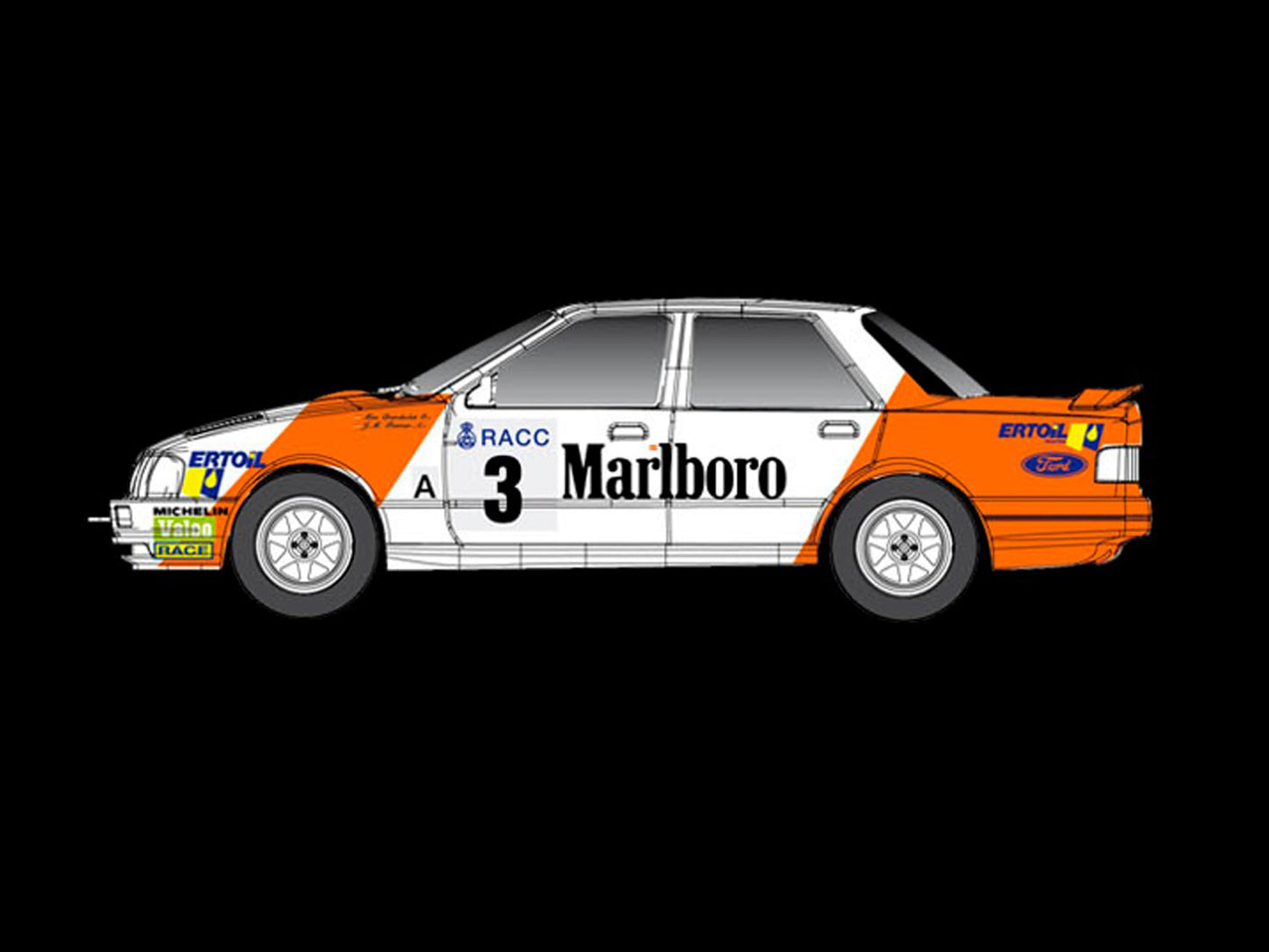 Fly Car Model Sierra Rally Osona 1990 FLYA2107 1:32 Slot Car