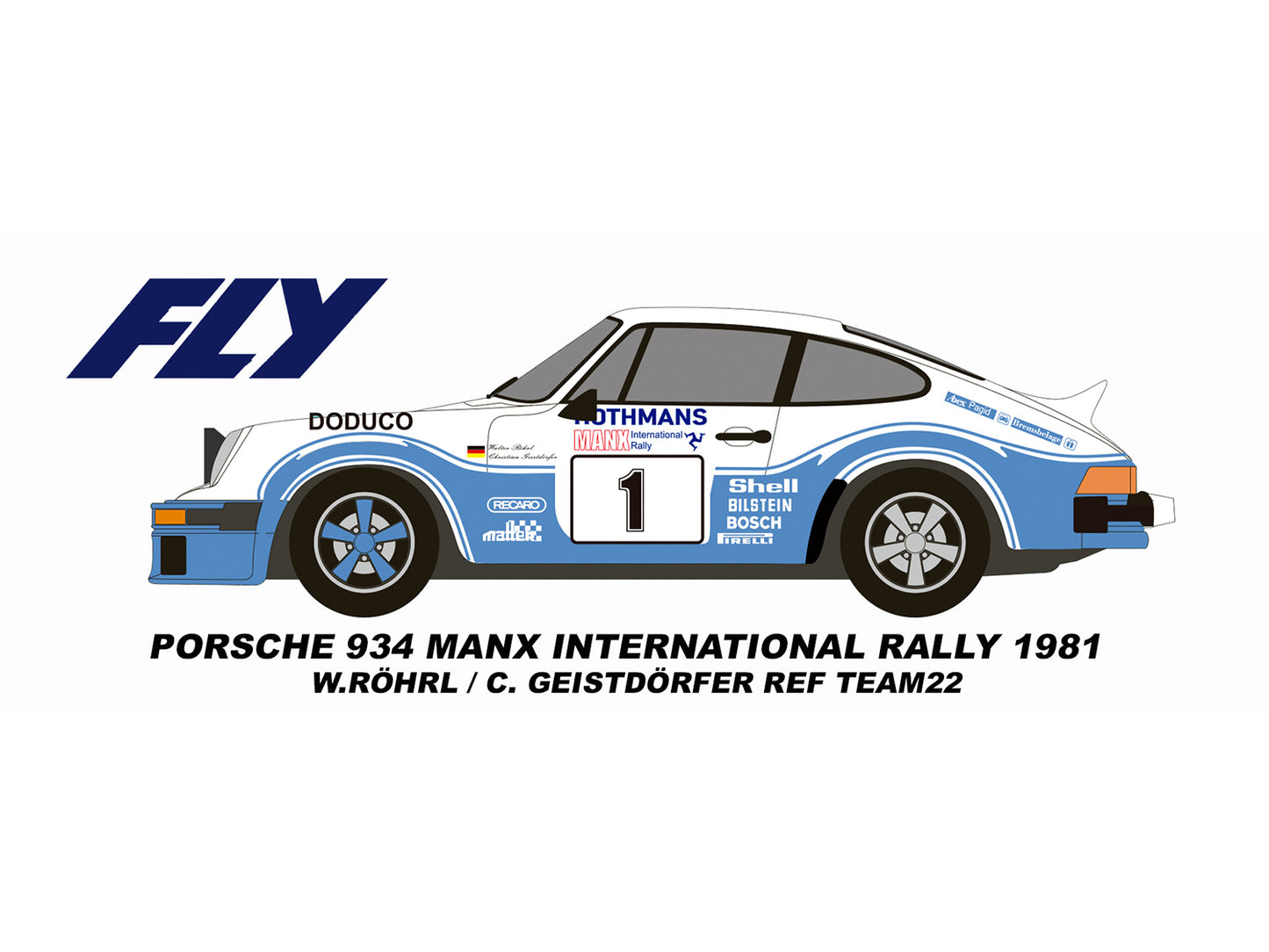 Fly Car Model Renault 5 Turbo/Porsche 911 Rothmans Twin Set FLYTEAM22 1:32