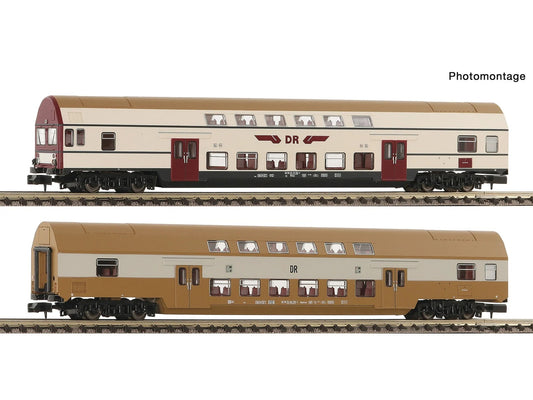 Fleischmann DR DBmq/Dbmue Bi-Level Coach Set (2) IV FM6260074 N Gauge