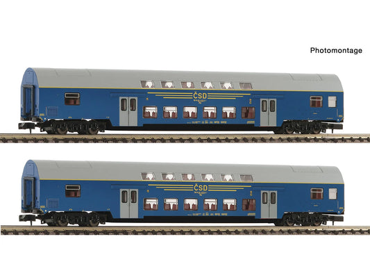 Fleischmann CSD Bap 2nd Class Bi-Level Coach Set (2) IV N Gauge FM6260092