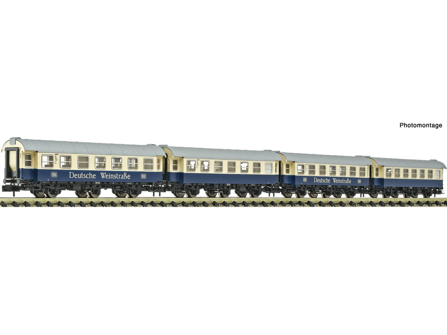Fleischmann DB B3yg761 Deutsche Weinstrasse Coach Set (4) IV N Gauge FM6260098