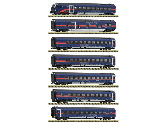 Fleischmann OBB Nightjet Coach Set (7) (DCC-Fitted) FM6270065 N Gauge