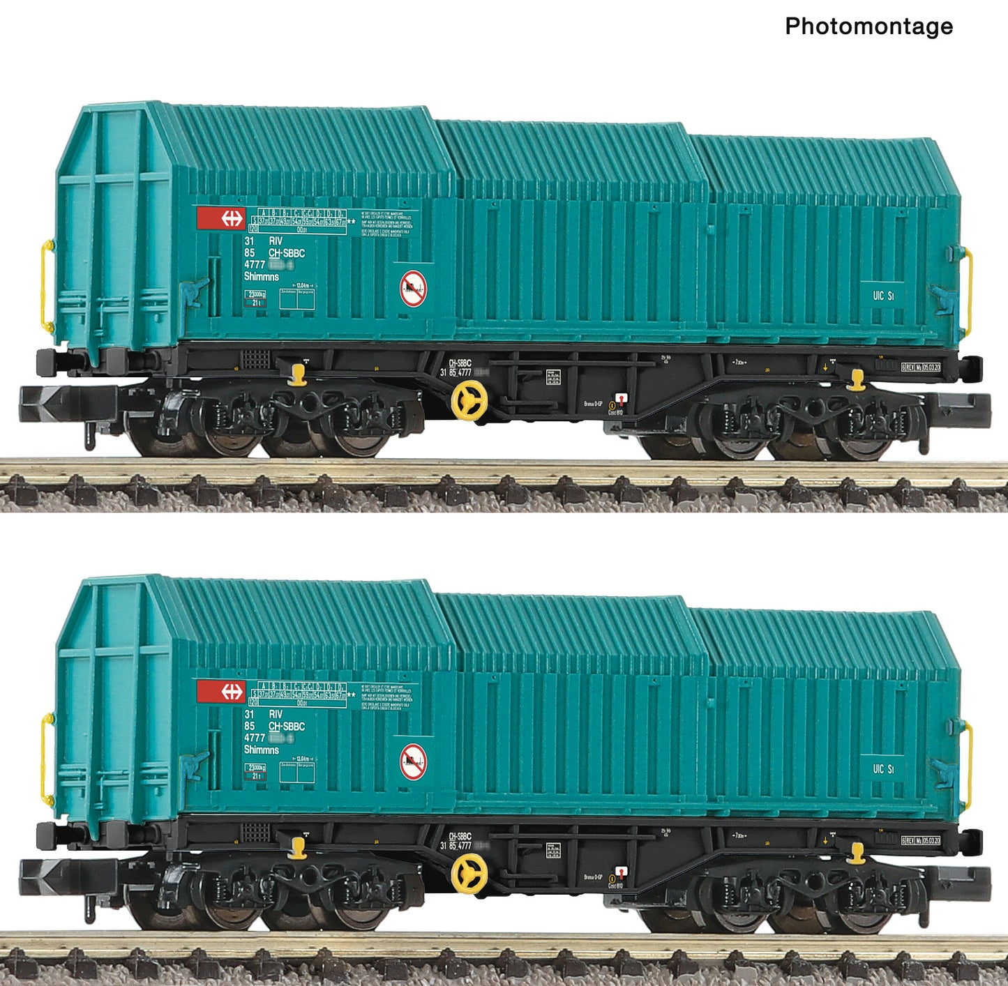 Fleischmann SBB Shimmbs Telescopic Hood Wagon Set (2) V N Gauge FM6660037
