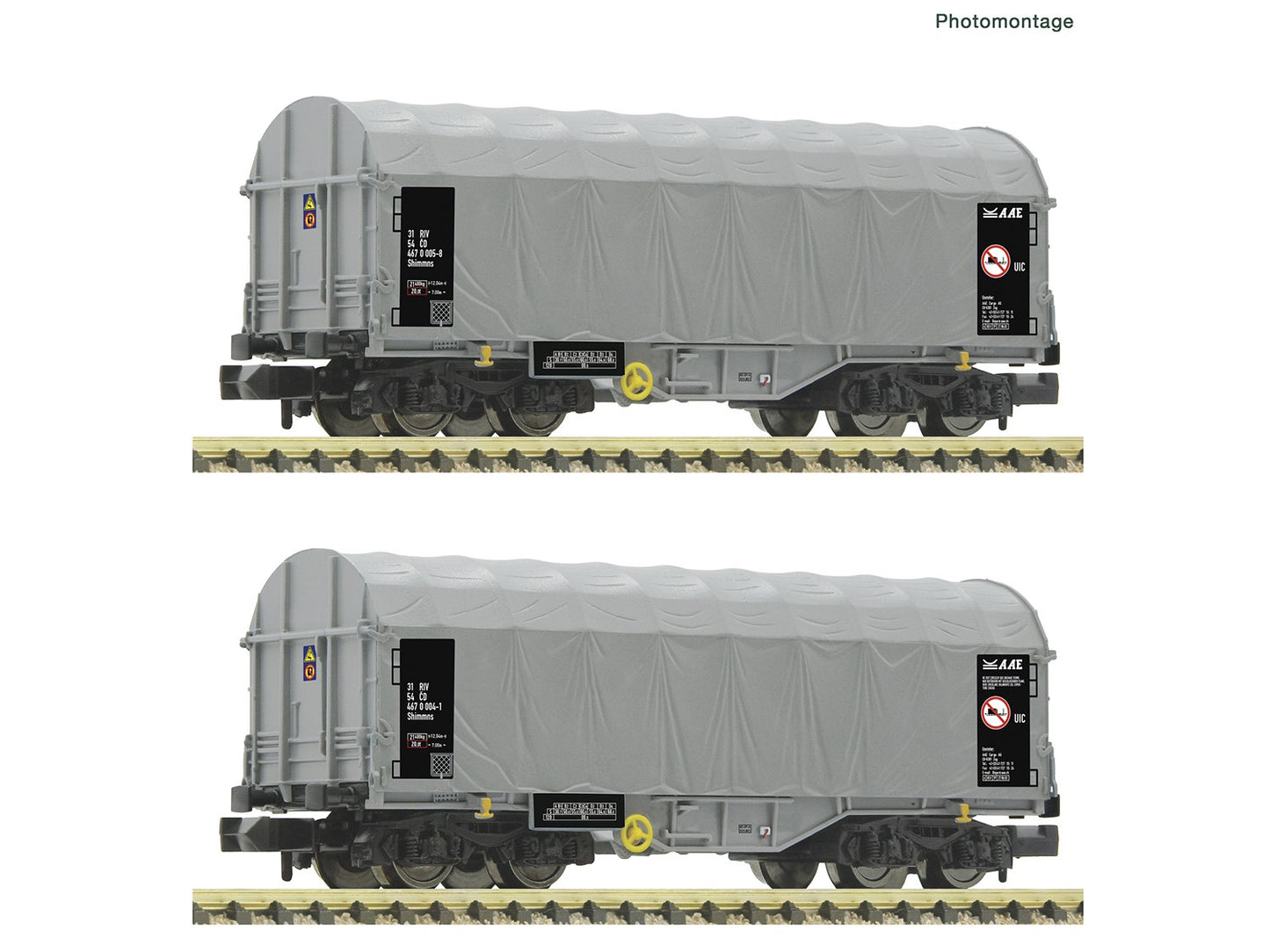 Fleischmann CD Shimmns Sliding Tarpaulin Wagon Set (2) VI FM6660087 N Gauge