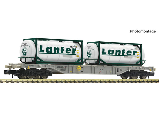 Fleischmann PO Sgnss Bogie Flat Wagon w/Lanfer Tanktainers Load VI FM6660088