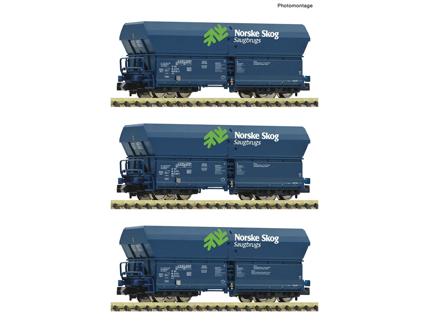 Fleischmann VTG Norske Skog Falns Self Discharge Hopper Set (3) VI FM6660089