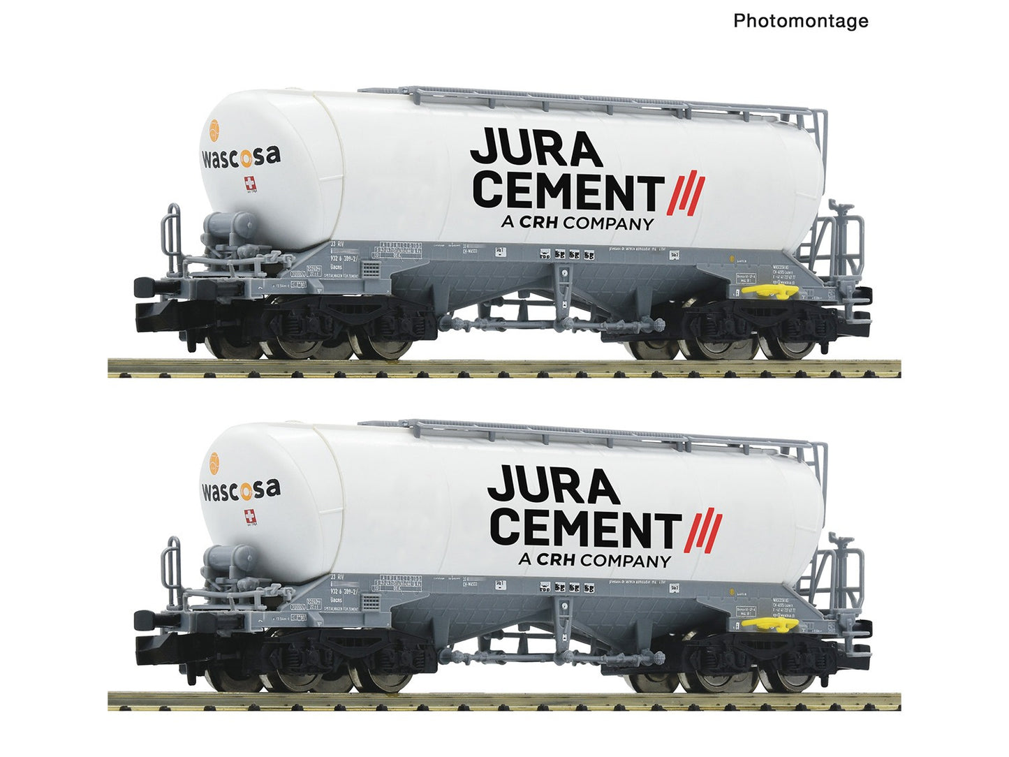Fleischmann Wascosa/Jura Cement Uacns Bogie Silo Wagon Set (2) VI FM6660090