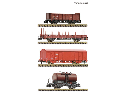 Fleischmann MAV Ks/Gbs/E/Zs Wagon Set (4) IV FM6660096 N Gauge
