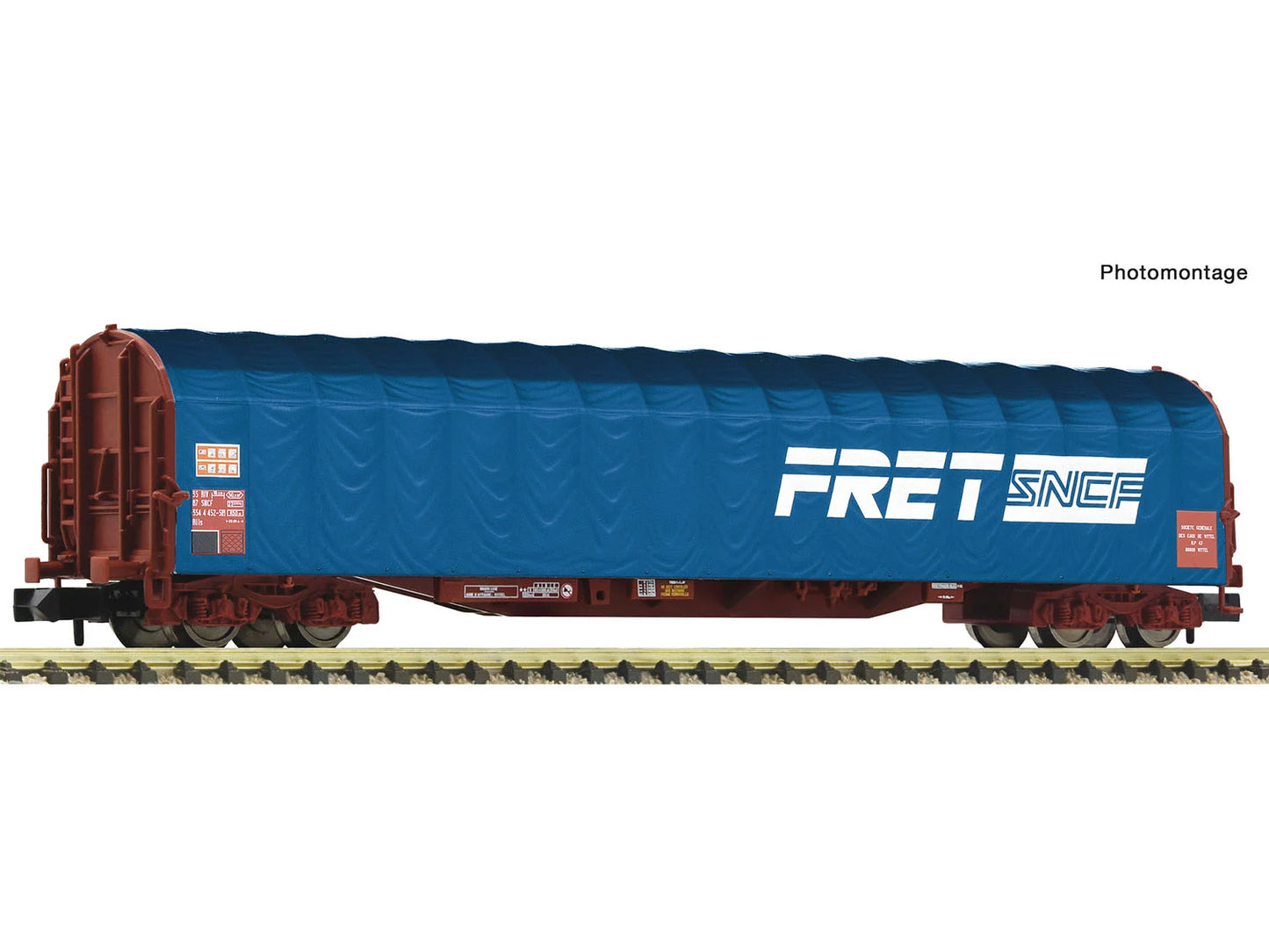 Fleischmann SNCF Fret Rils Sliding Tarpaulin Wagon V N Gauge FM6660144