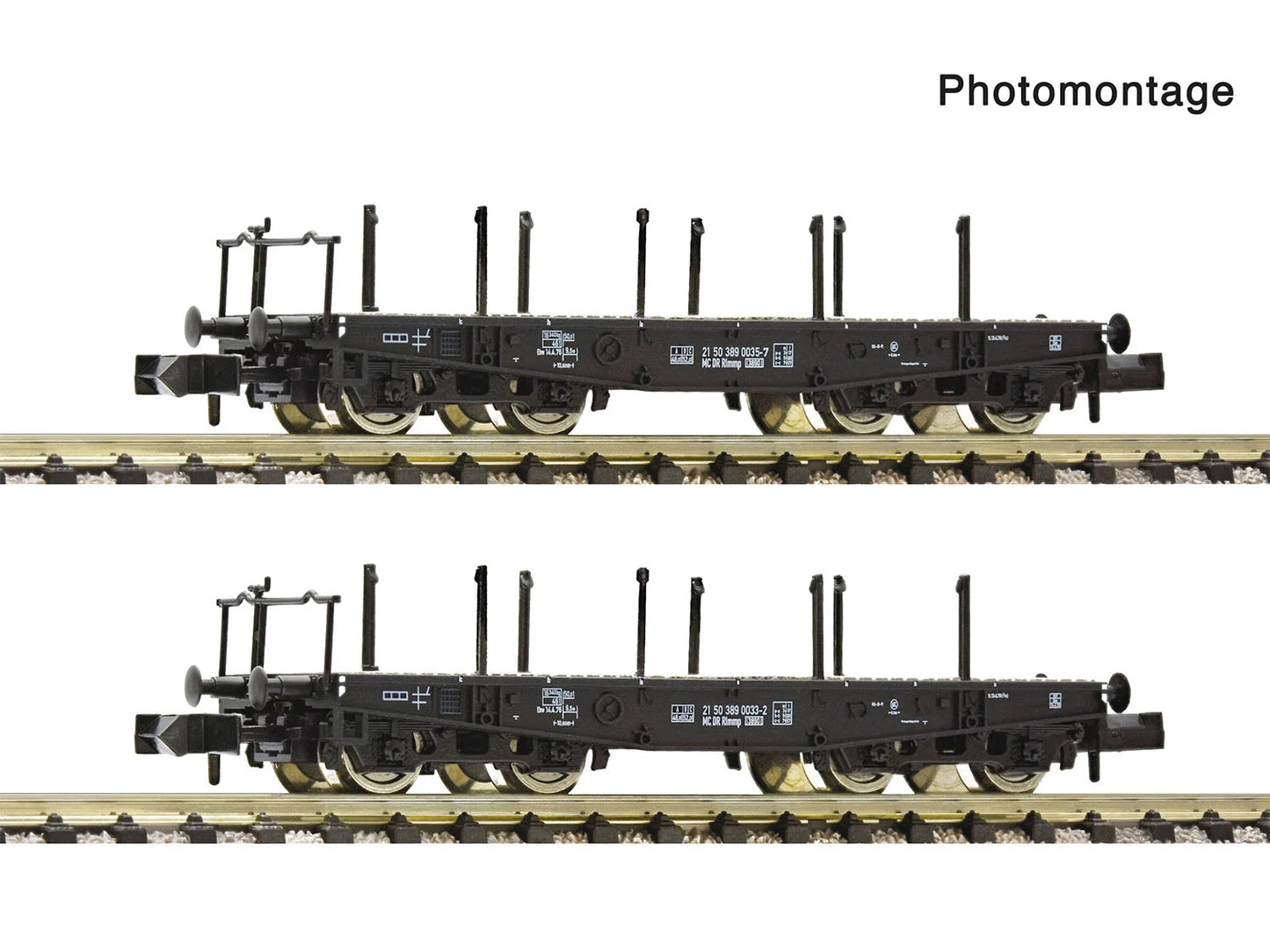 Fleischmann DR Rlmmp Heavy Duty Bogie Flat Wagon Set (2) IV N Gauge FM6660147