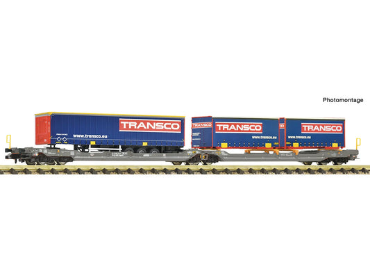 Fleischmann PO T3000e Dbl Pocket Wagon w/Transco Load VI N Gauge FM6660151