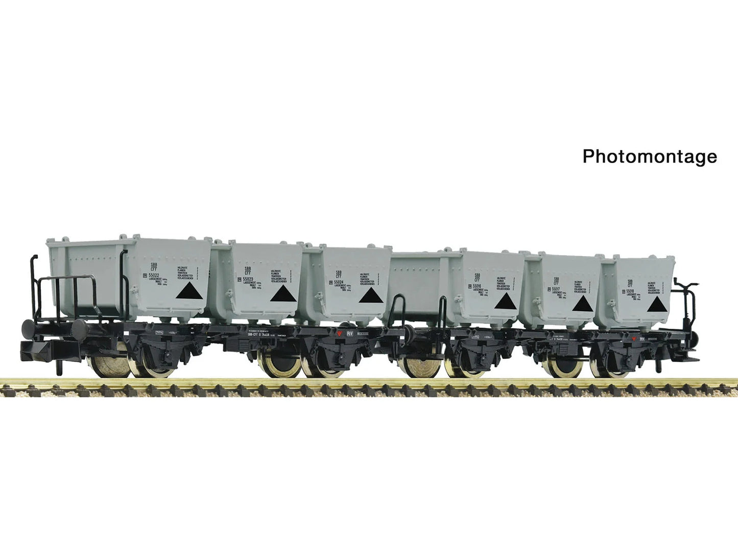 Fleischmann SBB BTs50 Open Container Carrying Wagon III N Gauge FM6660154