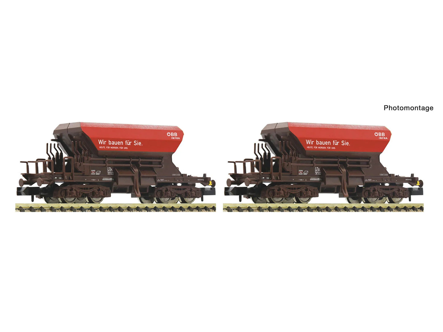 Fleischmann OBB Infra Faccns Talbot Ballast Wagon Set (2) VI N Gauge FM6660157