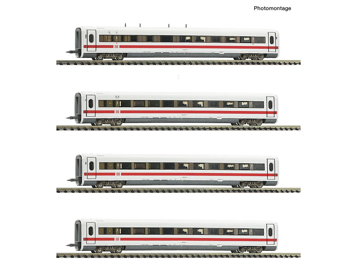 Fleischmann DBAG ICE1 30yr Intermediate Coach Set (4) VI N Gauge FM7760013