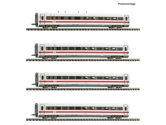 Fleischmann DBAG ICE1 30yr Intermediate Coach Set (4) VI N Gauge FM7760013