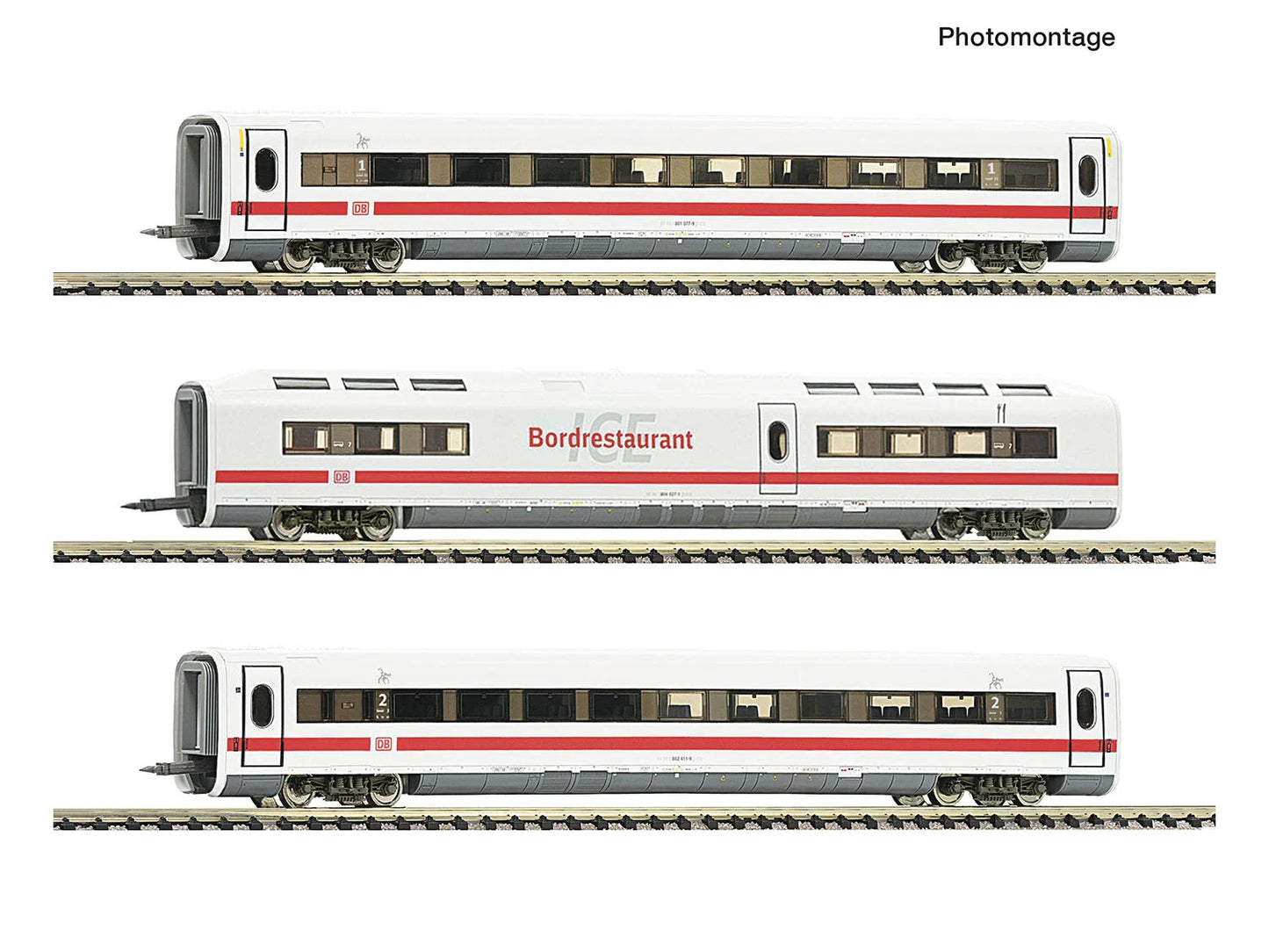 Fleischmann DBAG ICE1 30yr Intermediate Coach Set (3) VI N Gauge FM7760014